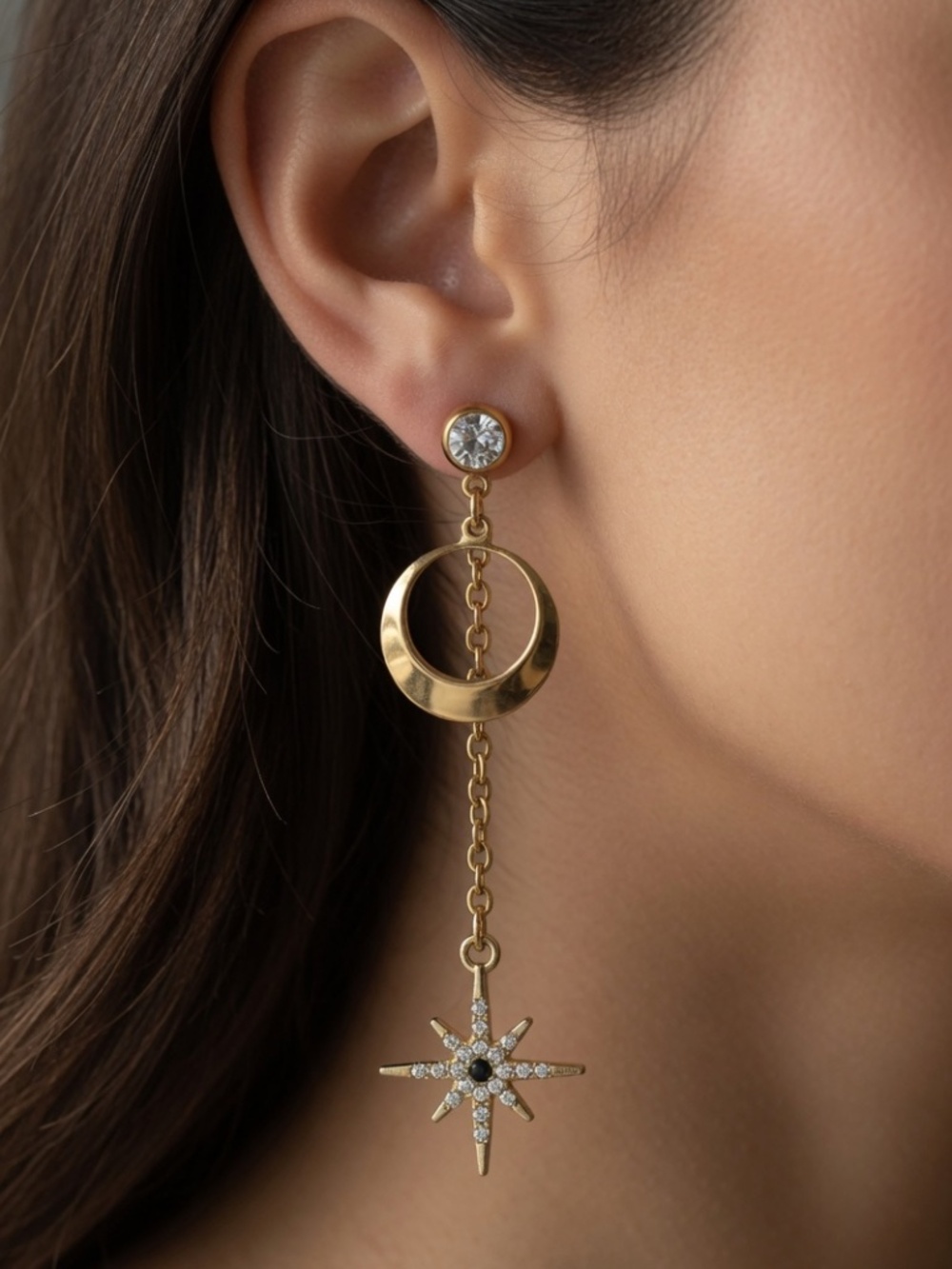 Elegant dangling earrings.
